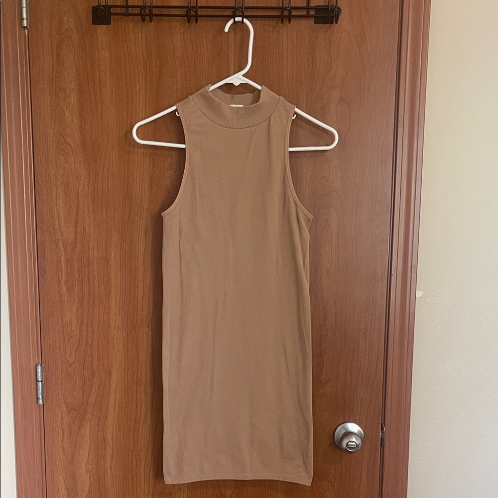 Sleeveless Tan Dress
